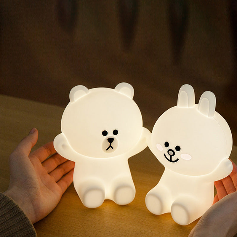 Brown Bear Bedroom Cute LED Night Light for Home