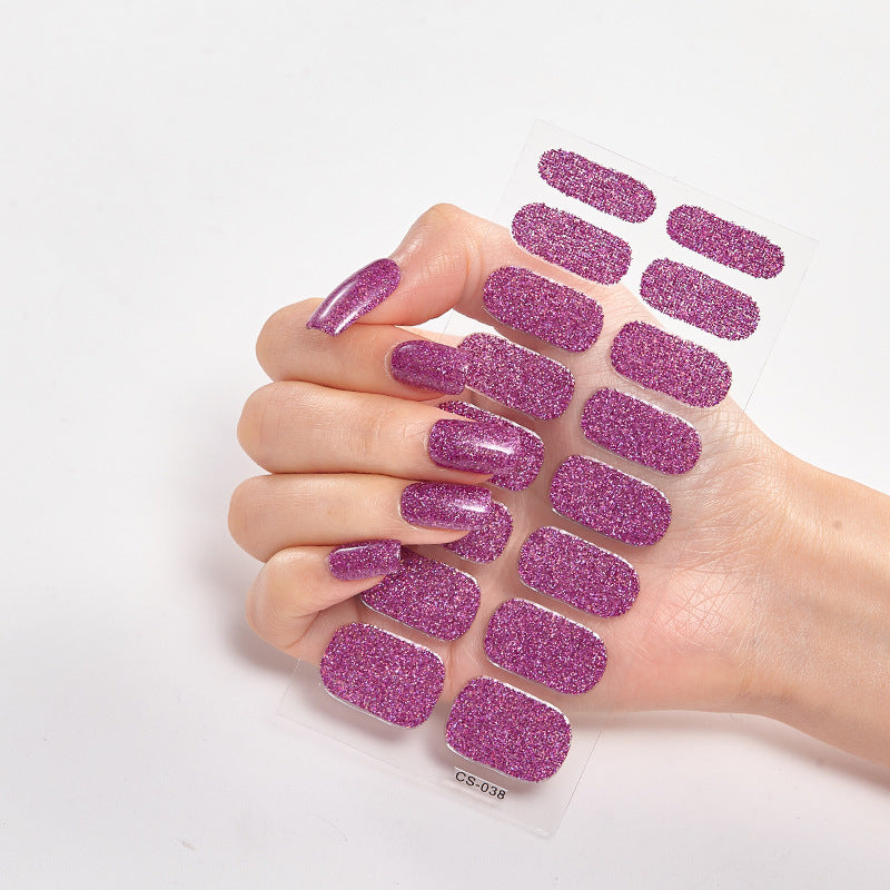 16-Color Solid Nail Stickers for Elegant Designs