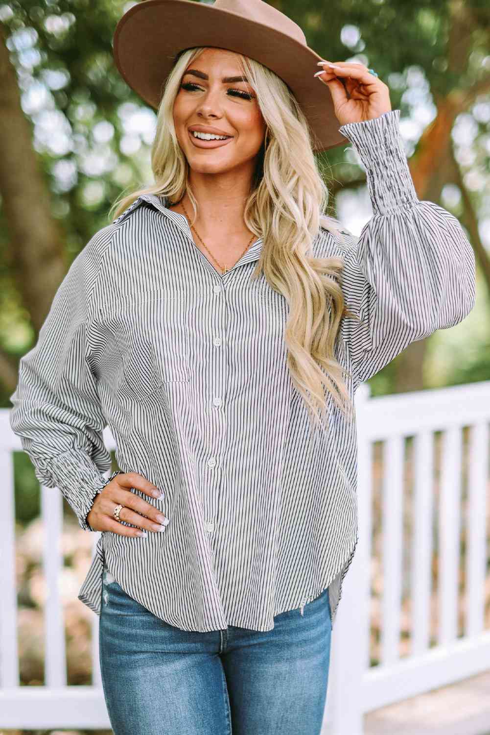 Fernanda Lantern Sleeve Shirt-