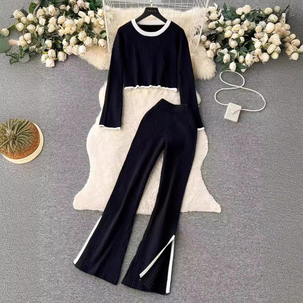 2023 Autumn Winter Fashionable Two-Piece Knit Set