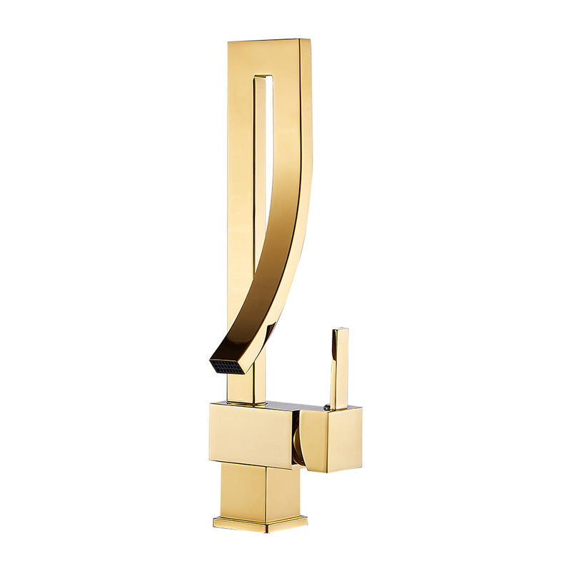 Modern Gold Rotating Kitchen Sink Faucet (All Copper)