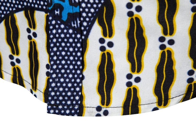 2019 Men's Short Sleeve Shirt with African Ethnic Style