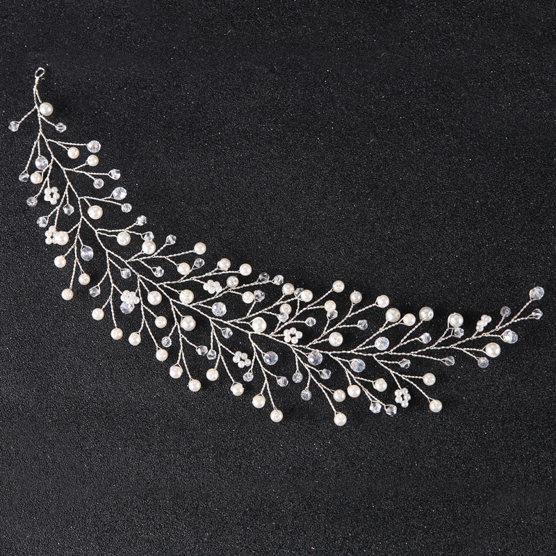 Bridal Headband with Gold/Silver Crystal Accents