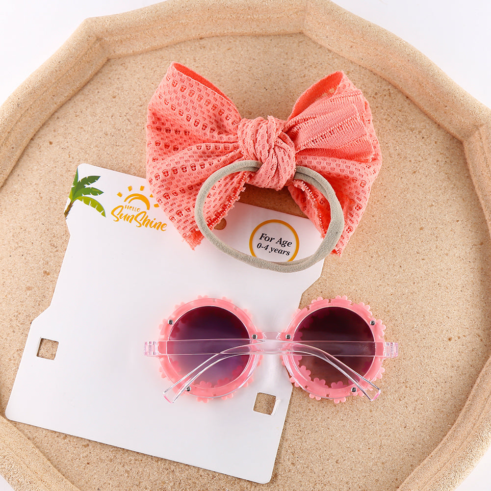 Children's Sunflower Sunvisor and Hollow Hair Band Set