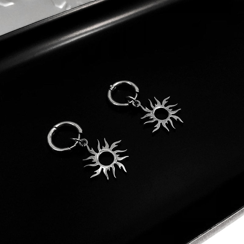Sunflower Earrings in Stainless Steel for Men & Women