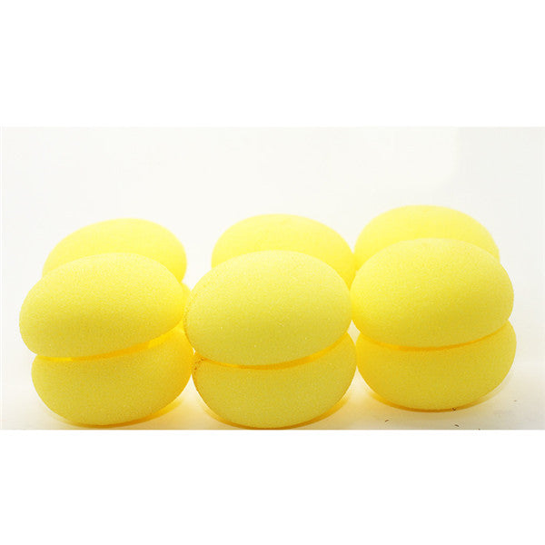 Creative Yellow Hair Curlers in Cake Shape (Set of 6)