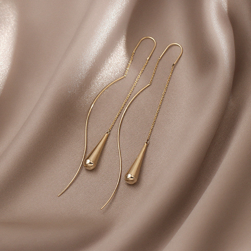 Korean Style Long Tassel Pendant Earrings (Wholesale)