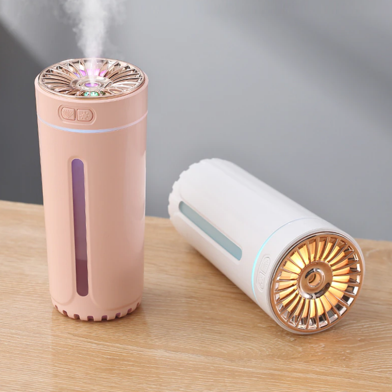 Portable 300ml Ultrasonic Humidifier with LED Light