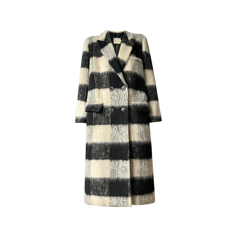 2023 Fashion Vintage Plaid Wool Coat for Women
