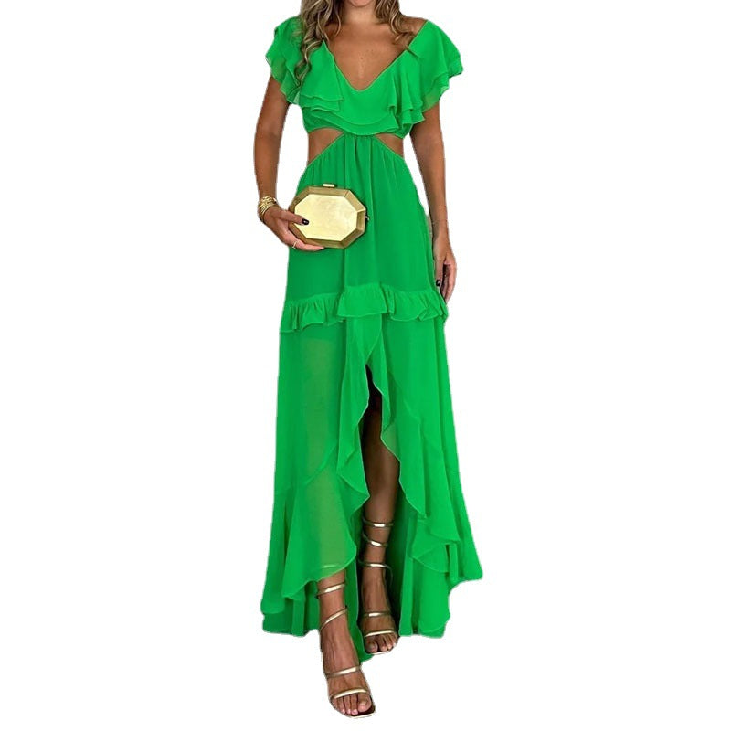 2023 Summer Fashion Women's V-Neck Casual Dress