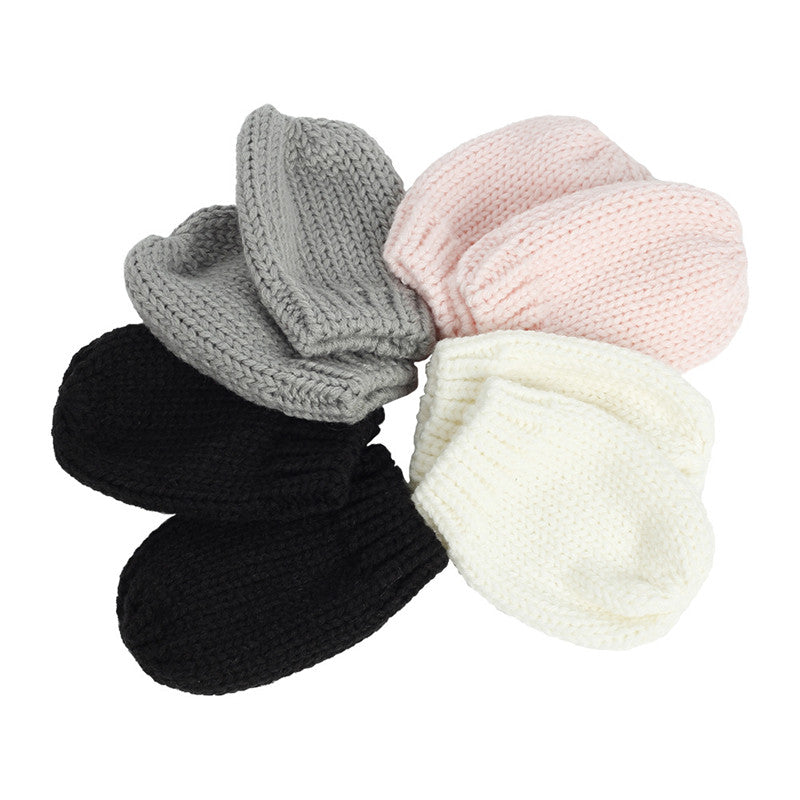 Children's Wool Knitted Ear Cap for Newborns (3-18 Months)