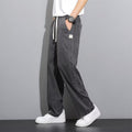 Men's Loose Wide Leg Ice Silk Straight Pants