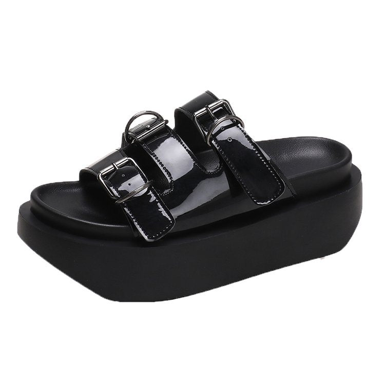 2023 Women's Thick-Soled Buckle Slide Sandals