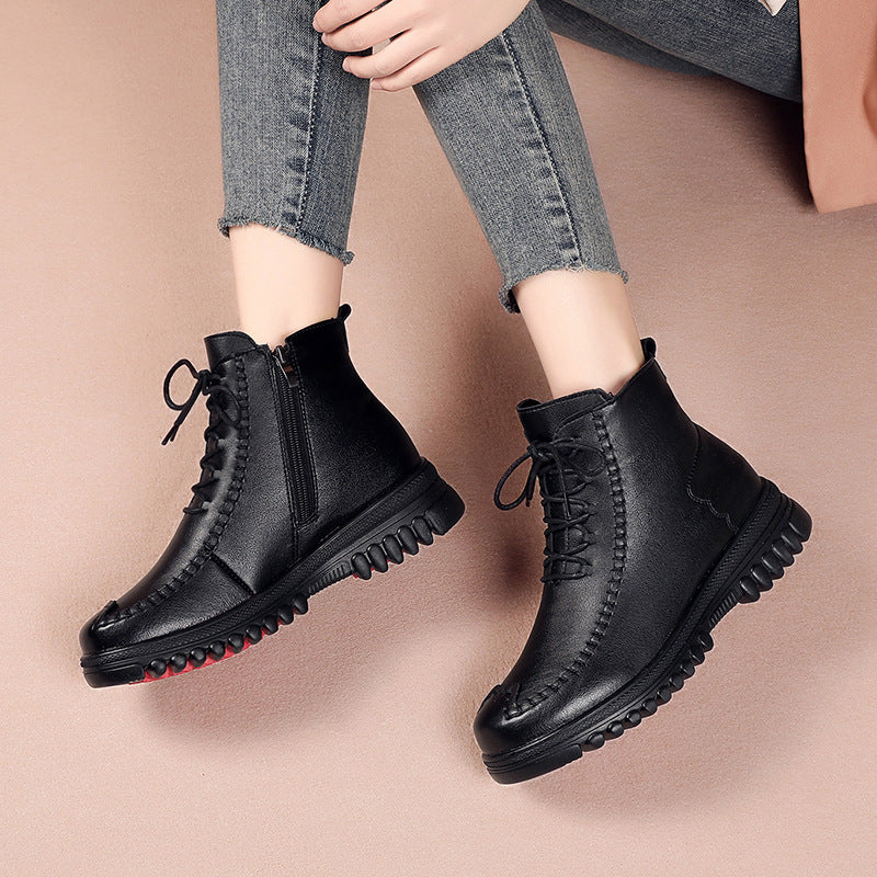 Thick-Soled Women's Winter Martin Boots with Fur 2024
