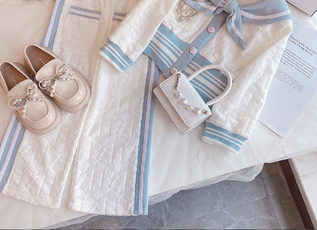 Chic Girls' Spring Fall Two-Piece Set with Long Sleeves
