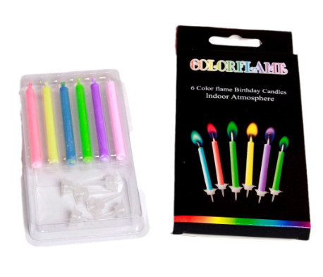 Colorful Flame Candles for Creative Birthday Cakes