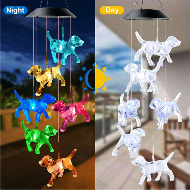 Outdoor Solar LED Wind Chime Light - Hummingbird Design