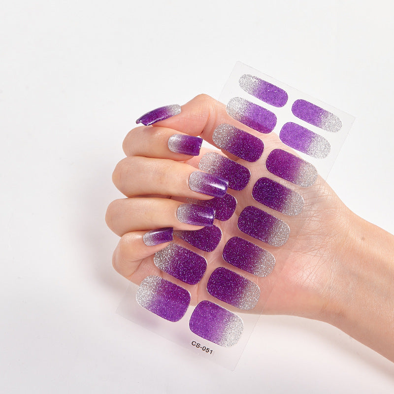 16-Color Solid Nail Stickers for Elegant Designs
