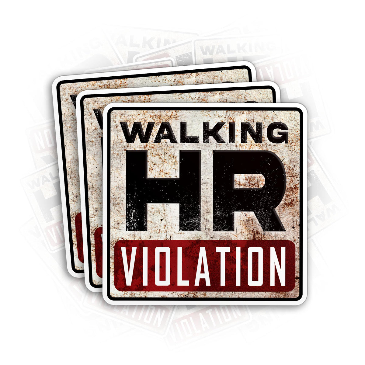 (3PCS) Walking HR Violation Stickers Funny Retro HR Quote Hard Hat Co Worker 3" Die-Cut Waterproof Vinyl Sticker for Toolbox Helmet Water Bottle Tumbler Phone Case Laptop Car (3 Inches)
