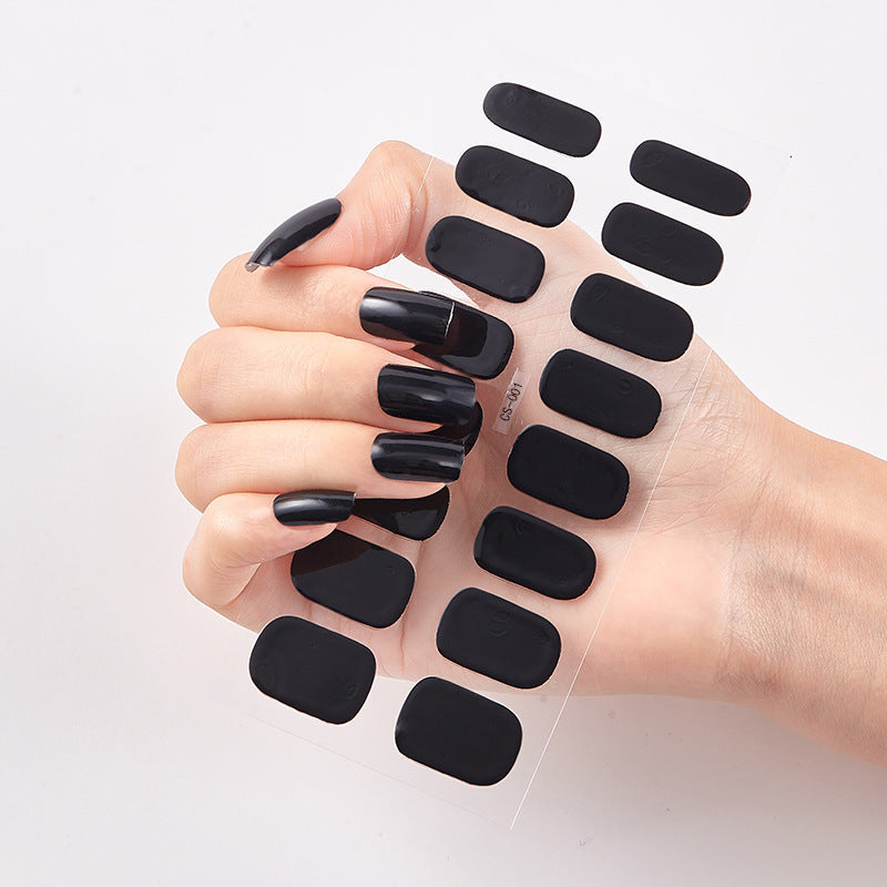 16-Color Solid Nail Stickers for Elegant Designs