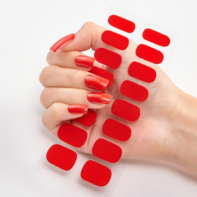 16-Color Solid Nail Stickers for Elegant Designs