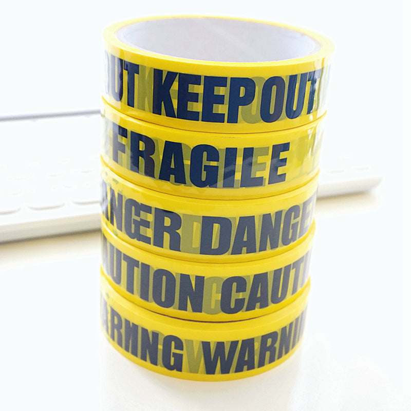 Creative Yellow Warning Tape, 2.4CM Wide, 25M Long