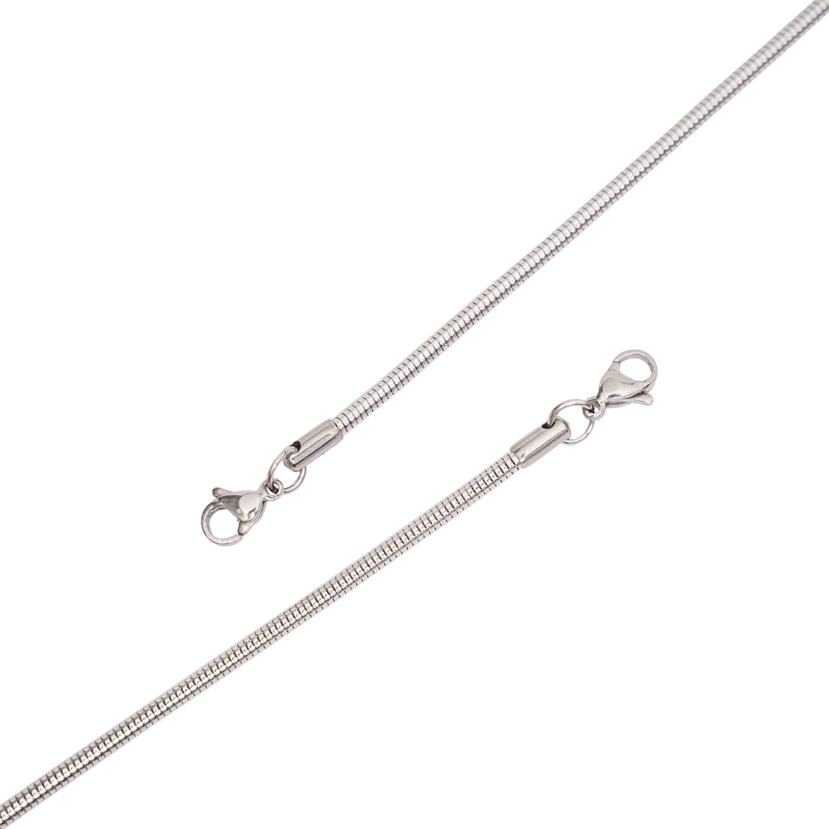 Trendy Short Stainless Steel Snake Chain Necklace