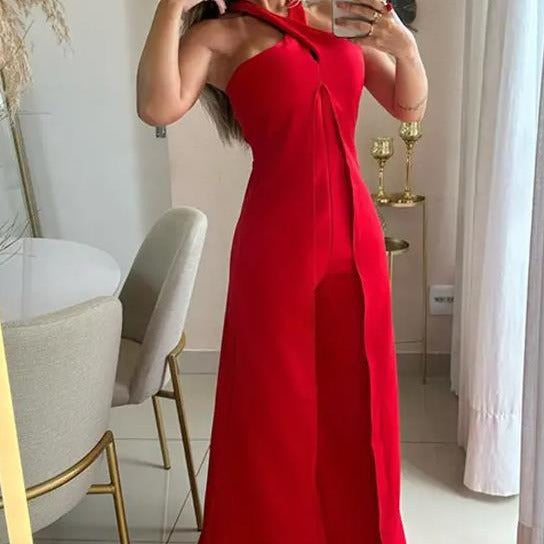 Asymmetrical Flare Jumpsuit for Spring 2024 (Sexy)