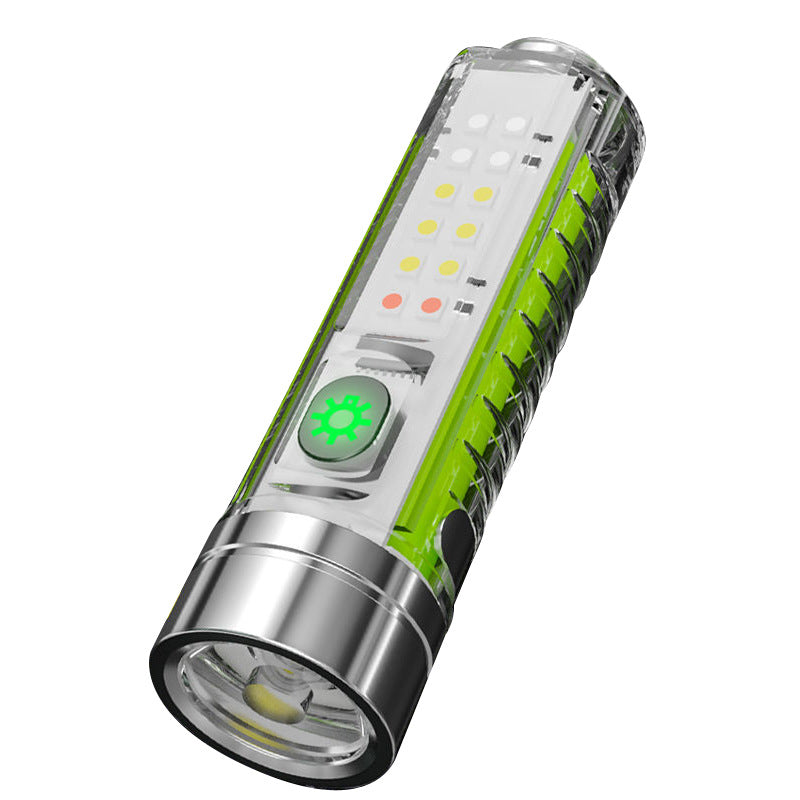 Mini Multi-Function Keychain Light with Purple Laser
