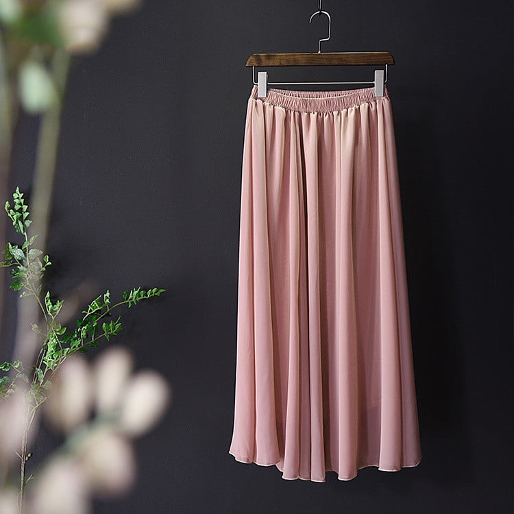 Ladies Mid-Length Chiffon Beach Skirt