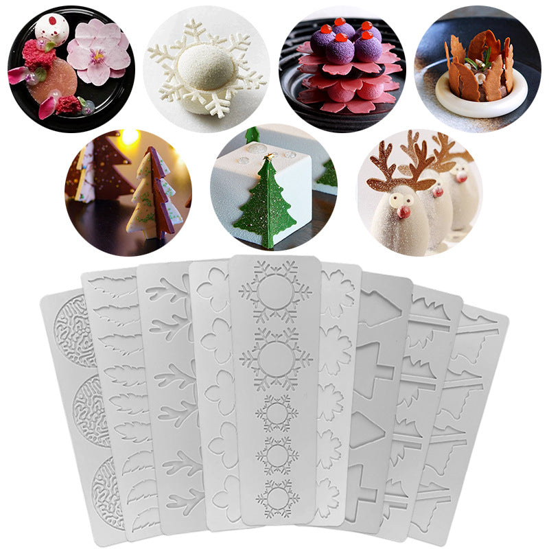 Christmas Snowflake Fondant Lace Mat & Silicone Molds