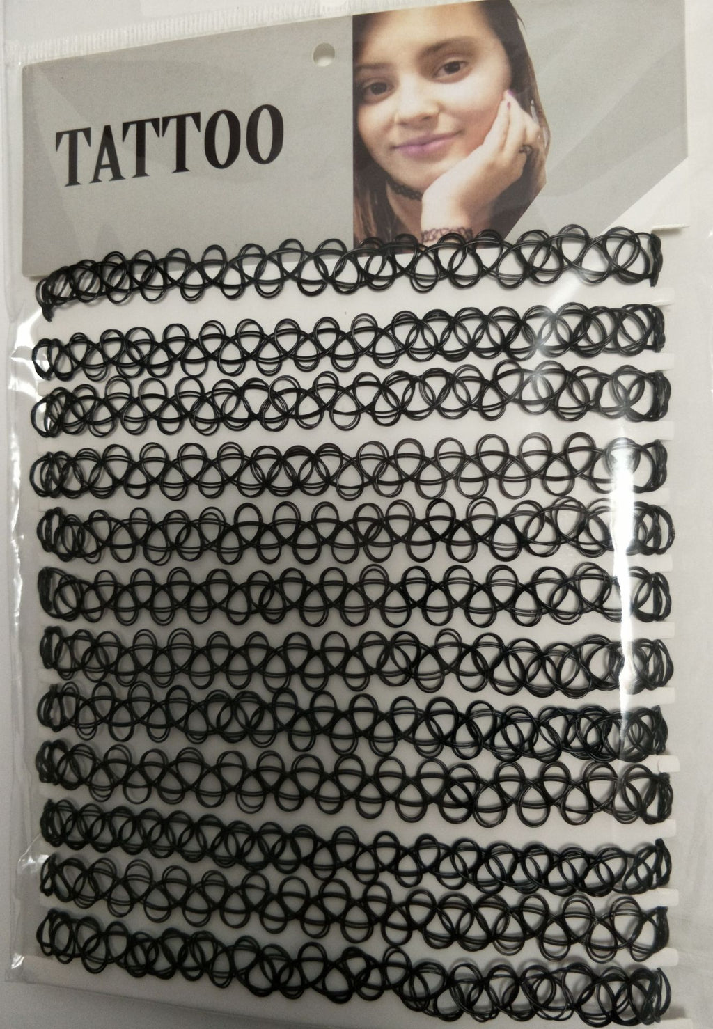 Handmade Woven Fishing Line Tattoo Choker Necklace Set