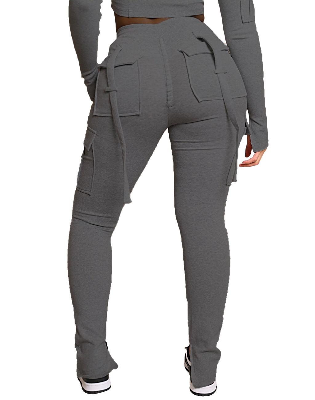 A5342 Women's Fashion Trendy Cargo Pants with Pockets