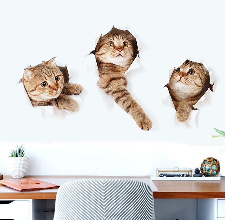Cat Wall Stickers for Living Room Decoration