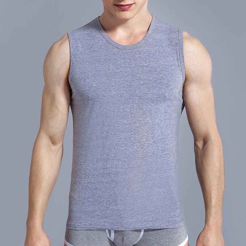 Men's Breathable Cotton Vest for Gym Sports Training