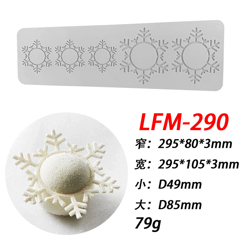 Christmas Snowflake Fondant Lace Mat & Silicone Molds