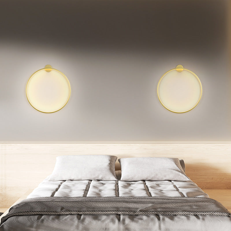 Nordic Minimalist Round Bedside Ring Wall Light
