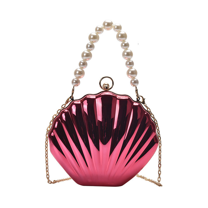2023 Fashion Women's Shell Bag with Pearl Handle