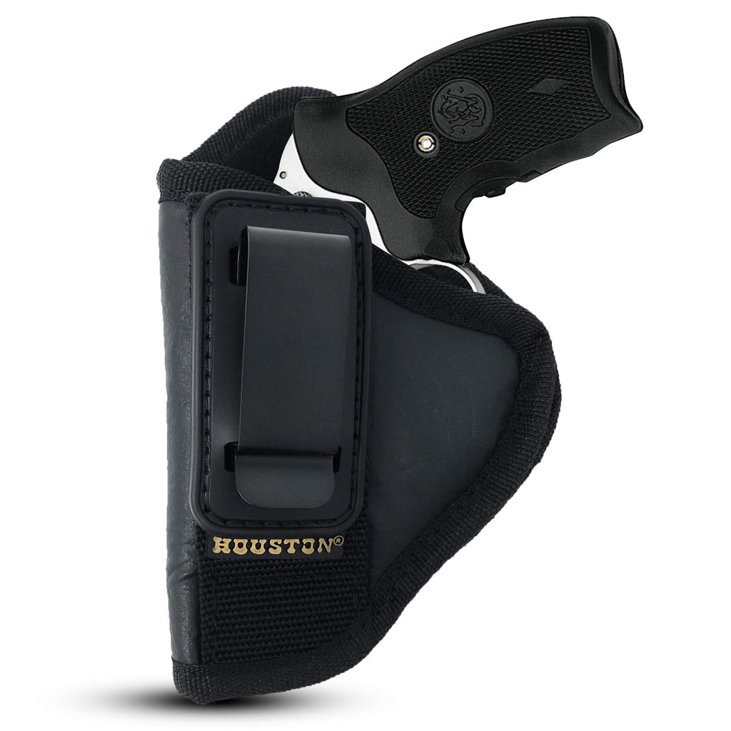 IWB Tuckable Gun Holster for Men Concealed Carry S&W Charter Arms Rossi 38 Taurus BG LCR and Any 38 J Frames - Gun Holster for Women/Men - Concealed Holsters by Houston (Left)