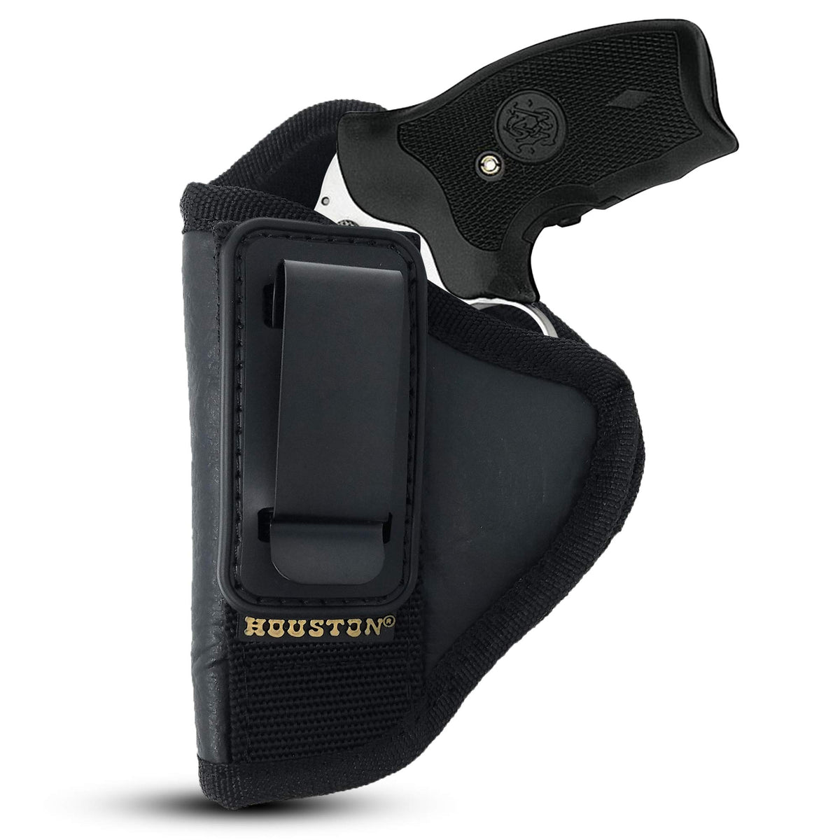 IWB Tuckable Gun Holster for Men Concealed Carry S&W Charter Arms Rossi 38 Taurus BG LCR and Any 38 J Frames - Gun Holster for Women/Men - Concealed Holsters by Houston (Left)