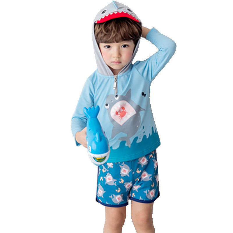 Boys' Long Sleeve Sunsuit for Swimming (Age 5)