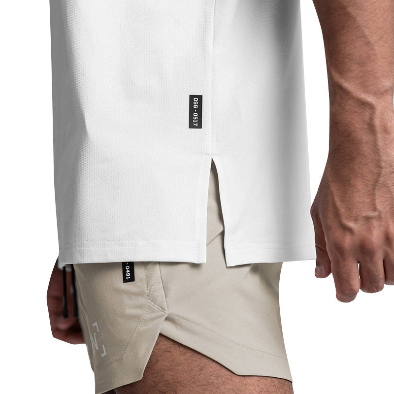 Summer Men's T-Shirt - Loose Fit, Breathable, Solid Color