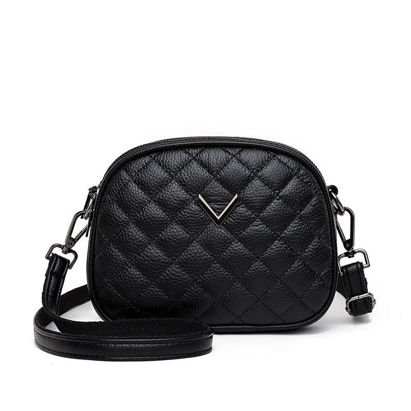 2023 Fashionable Genuine Leather Round Shoulder Bag