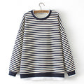 Plus Size Velvet Striped Two-Piece Sweater for Women