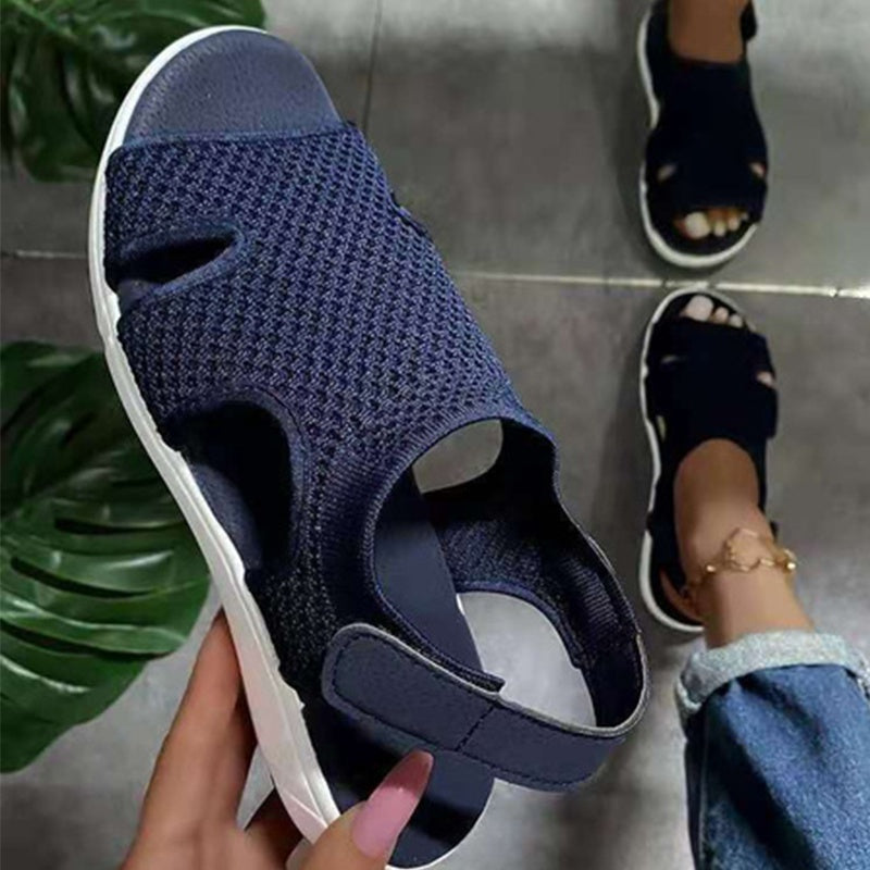Fashionable Women's Fly Woven Breathable Flat Sandals