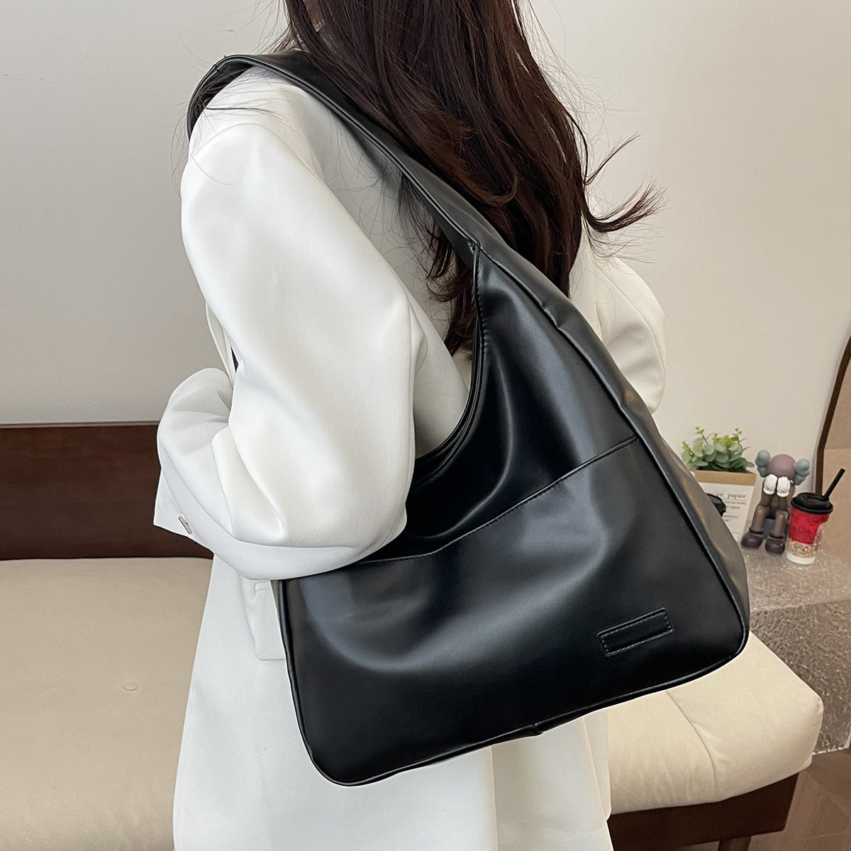 Trendy Soft Shoulder Bag for Students - Large Capacity