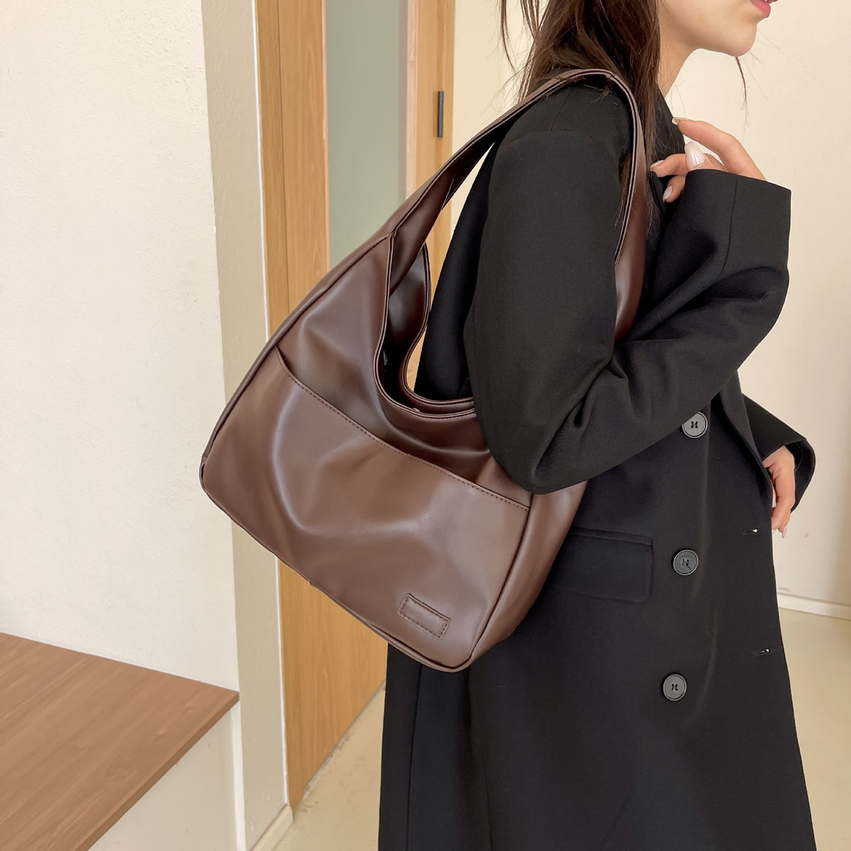 Trendy Soft Shoulder Bag for Students - Large Capacity