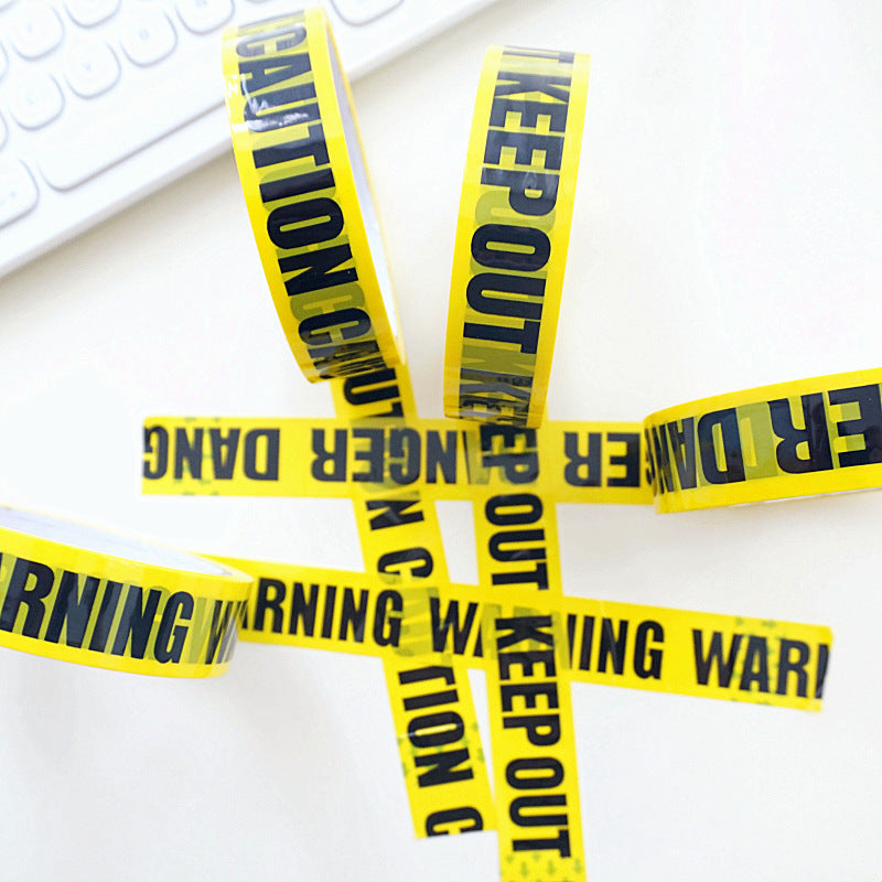 Creative Yellow Warning Tape, 2.4CM Wide, 25M Long