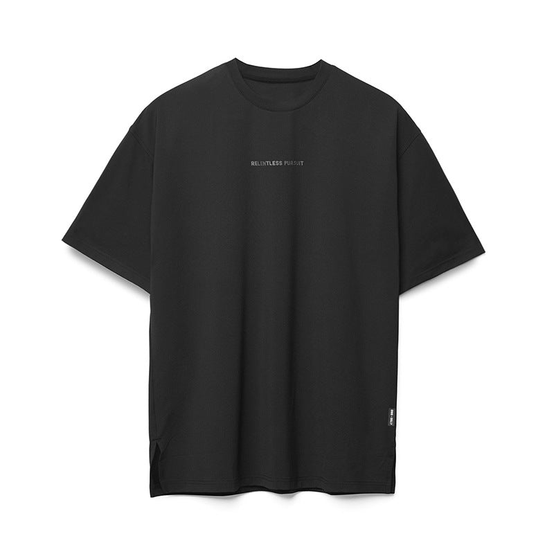 Summer Men's T-Shirt - Loose Fit, Breathable, Solid Color