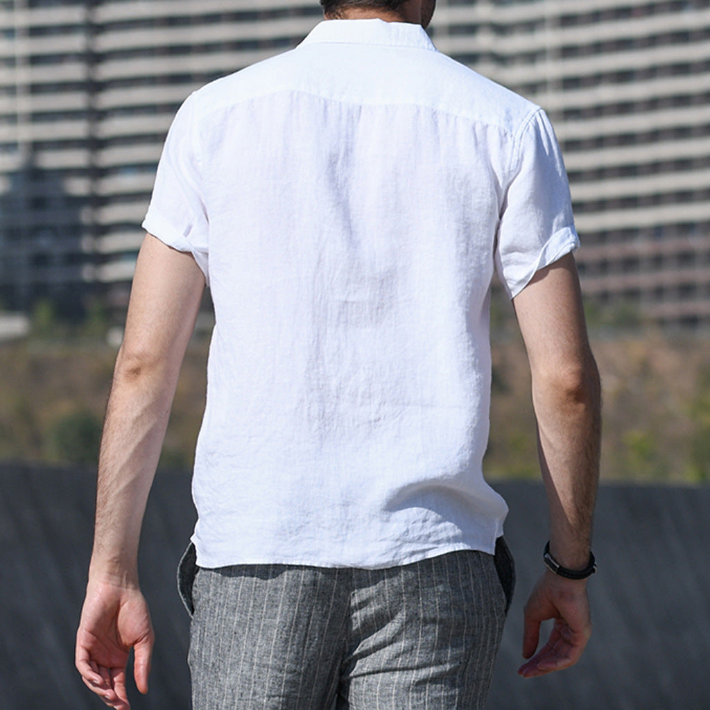 2023 Spring Men's Casual Vintage Short Sleeve Shirt